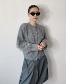 Grey Organza Cardigan #241236